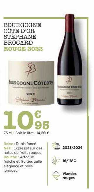 bourgogne côte d'or stéphane brocard rouge 2022