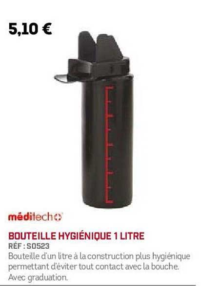 bouteille hygiénique 1 litre méditech+