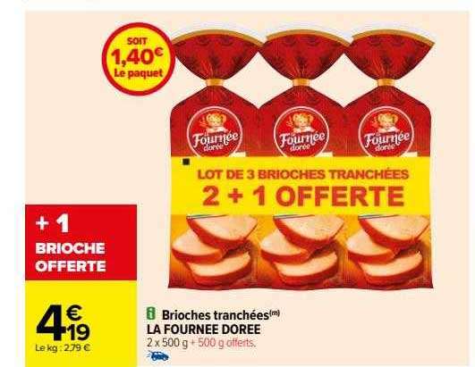 brioches tranchées la fournée dorée