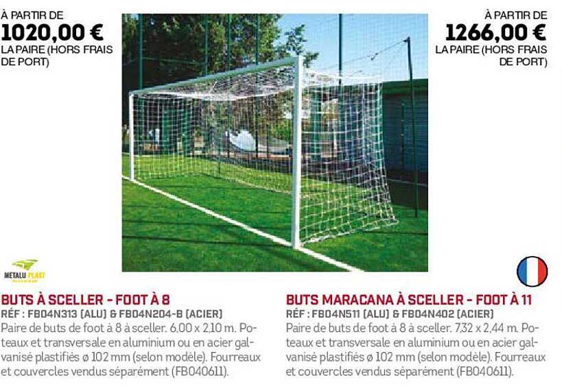 buts à sceller - foot à 8, buts maracana à sceller - foot à 11
