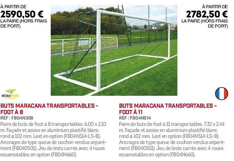 buts maracana transportables - foot à 8, buts maracana transportables - foot à 11