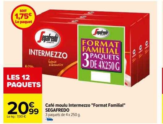 café moulu intermezzo "format familial" segafredo