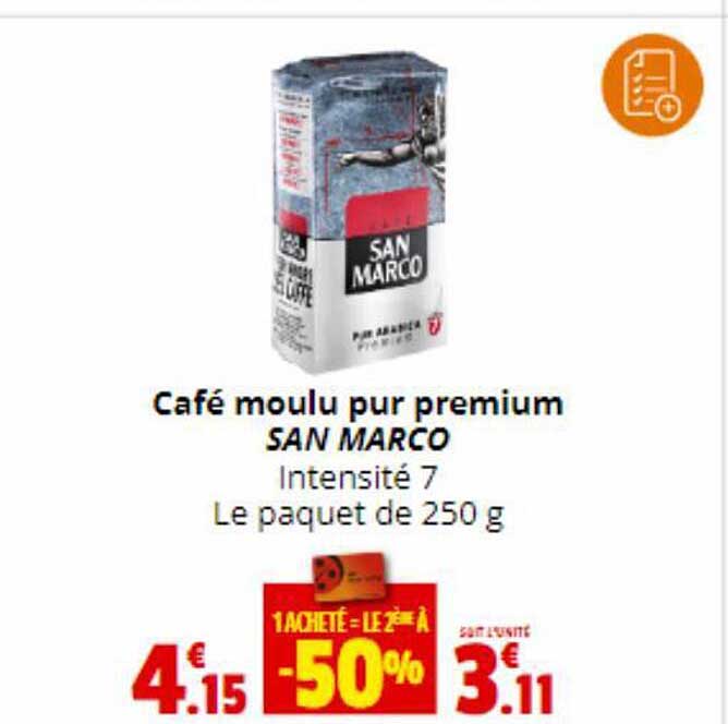 café moulu pur premium san marco