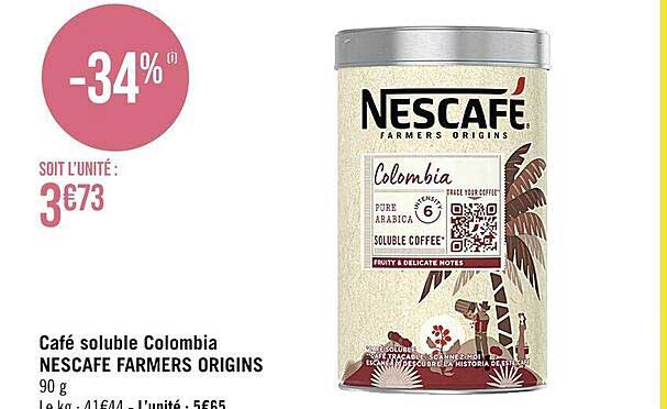 café soluble colombia nescafé farmers origins