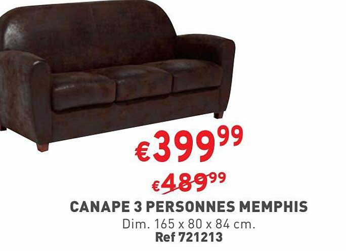 Canapé 3 Personnes Memphis