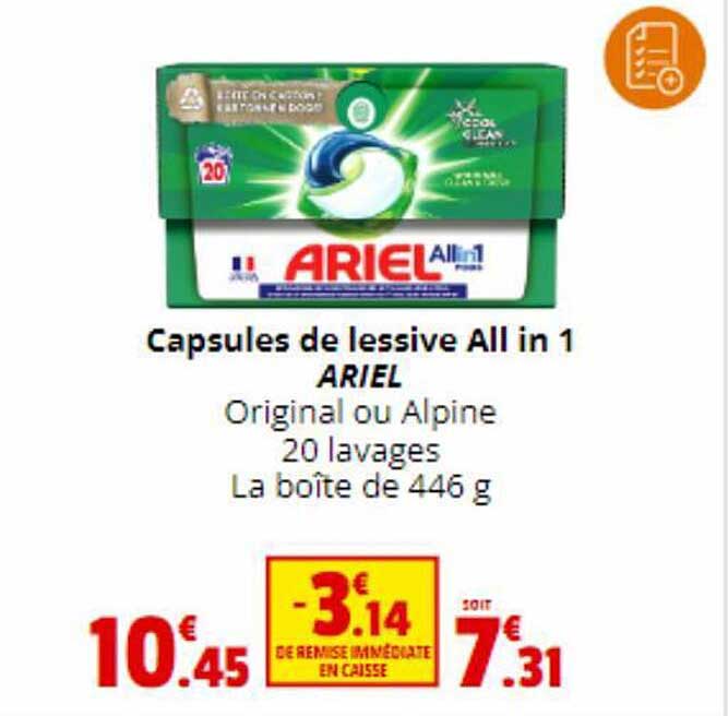 capsules de lessive all in 1 ariel