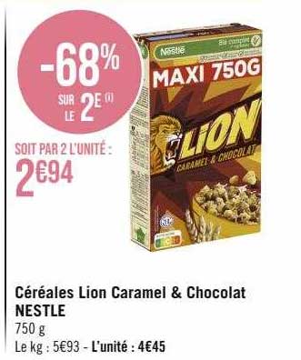 Céréales Lion Caramel & Chocolat Nestlé