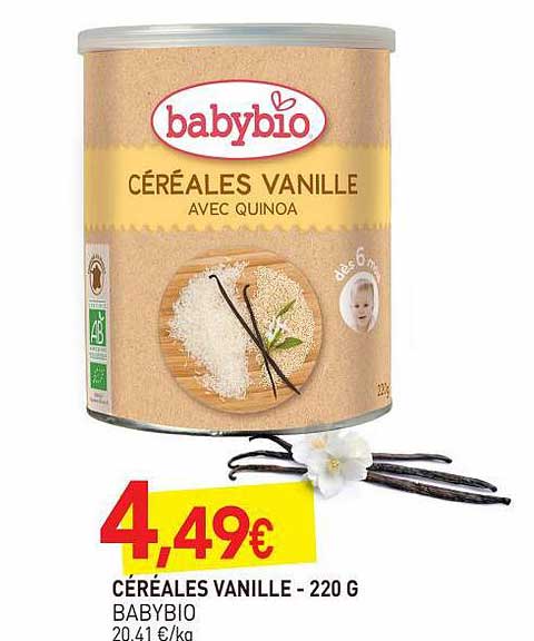 Céréales Vanille Babybio - 220 G
