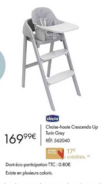 chaise-haute crescendo up turin grey chicco