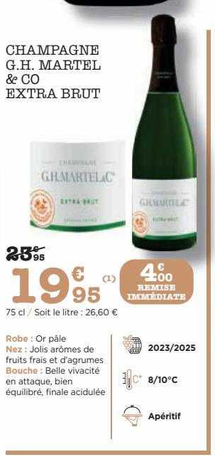 champagne g.h. martel & co extra brut