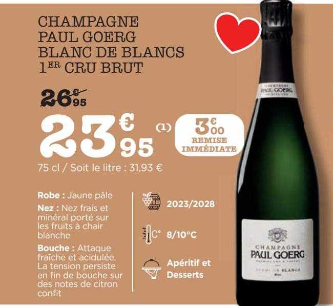 Champagne Paul Georg Blanc De Blancs 1er Cru Brut
