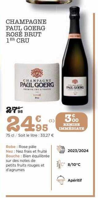 champagne paul goerg rosé brut 1er cru