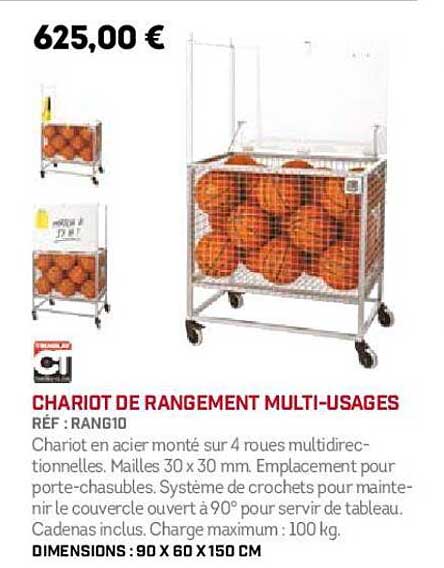 chariot de rangement multi-usages