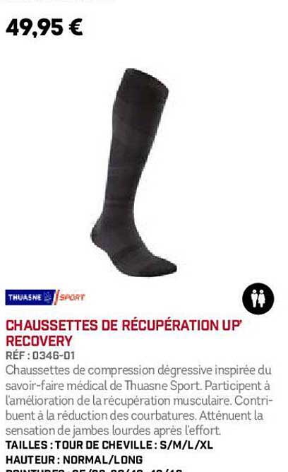 chaussettes de récupération up recovery