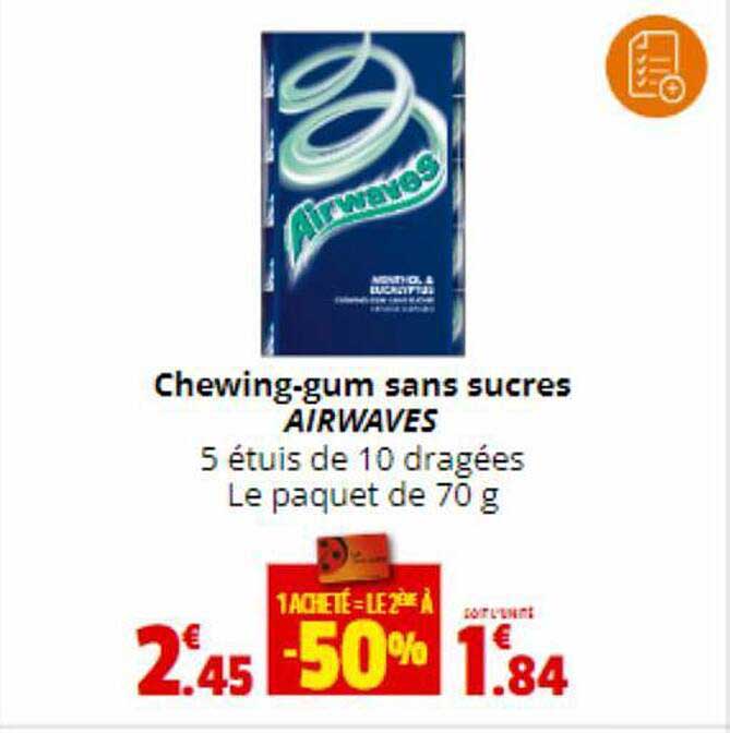 Chewing-gum Sans Sucres Airwaves