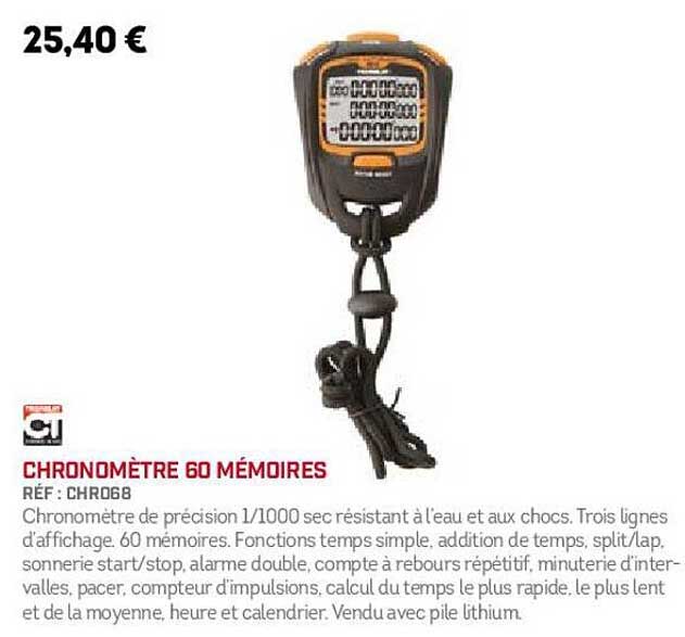 Chronomètre 60 Mémoires