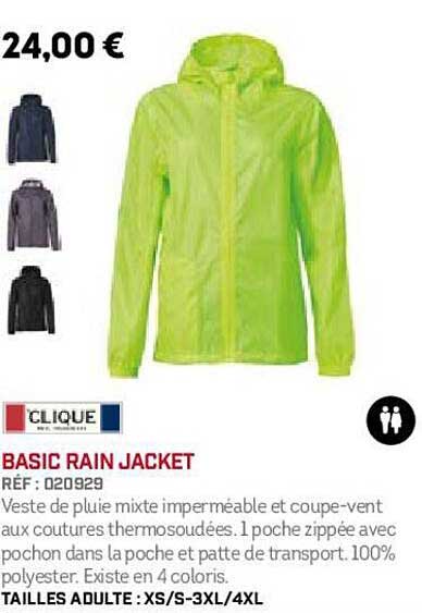 clique basic rain jacket