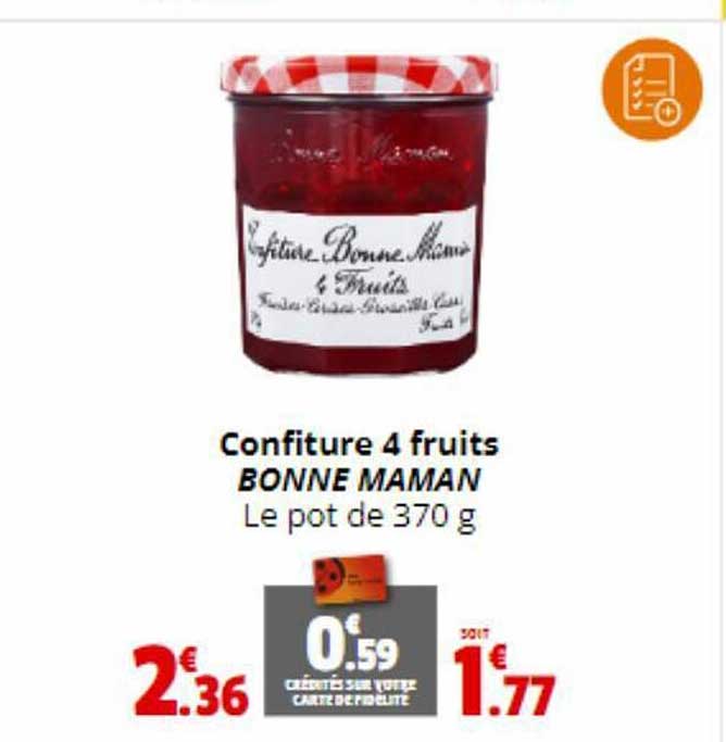 confiture 4 fruits bonne maman