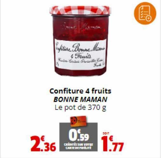confiture 4 fruits bonne maman