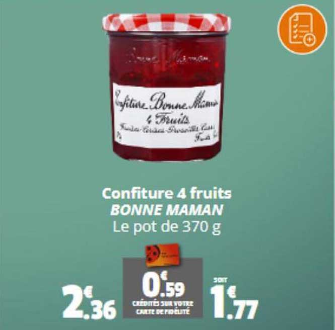 confiture 4 fruits bonne maman