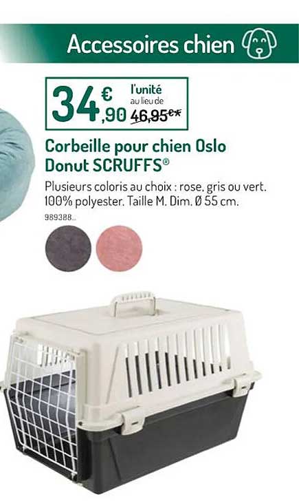 corbeille pour chien oslo donut scruffs