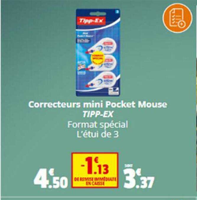 correcteurs mini pocket mouse tipp-ex