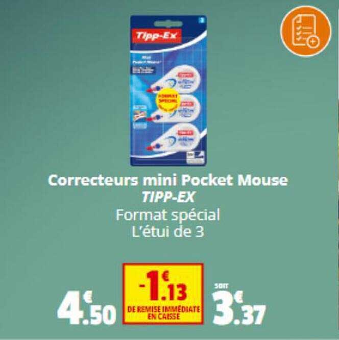 correcteurs mini pocket mouse tipp-ex