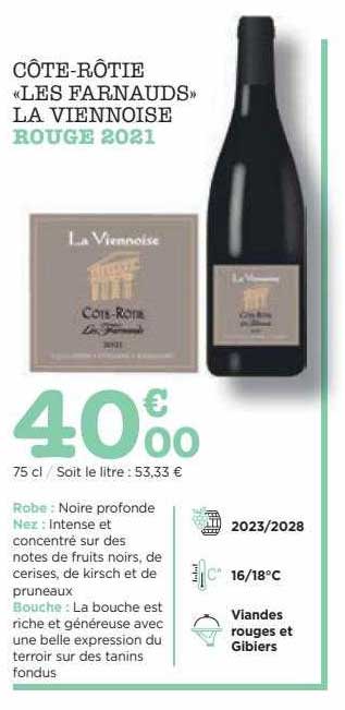 côte-rôtie «les farnauds» la viennoise rouge 2021