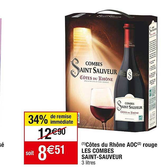 côtes du rhône aoc rouge les combes saint-saveur