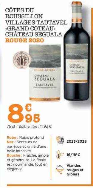 côtes du roussillon villages tautavel «grand côteau» château seguala rouge 2020