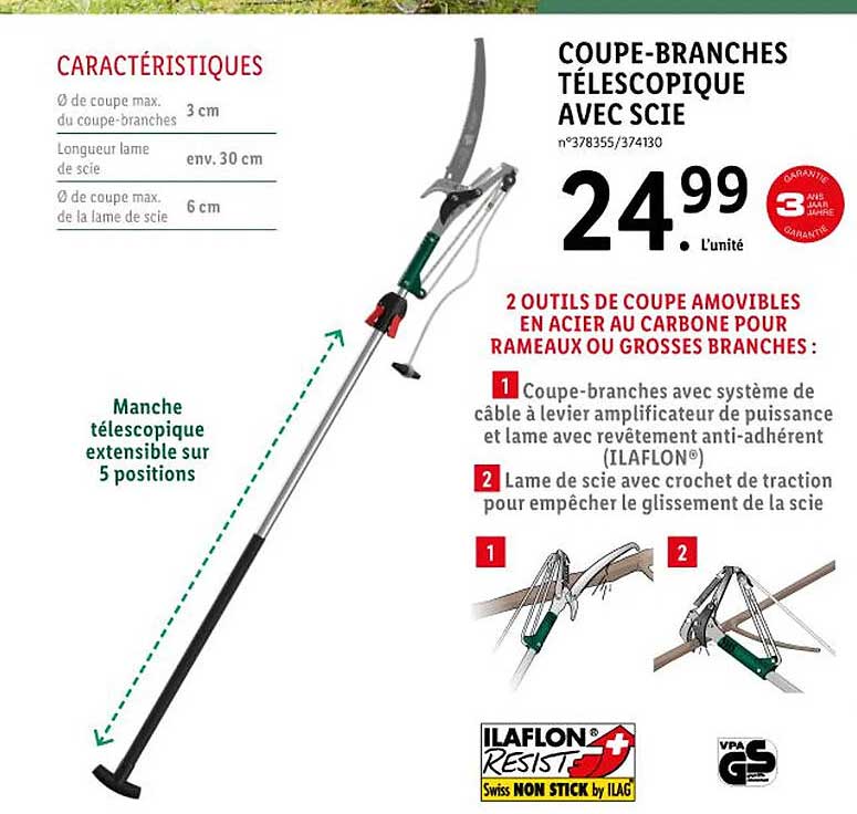 Coupe-branches Télescopique Avec Scie