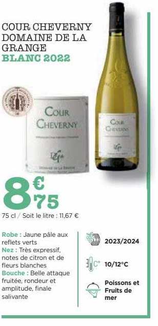 cour cheverny domaine de la grange blanc 2022