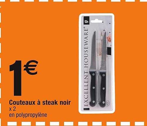 Couteaux à Steak Noir