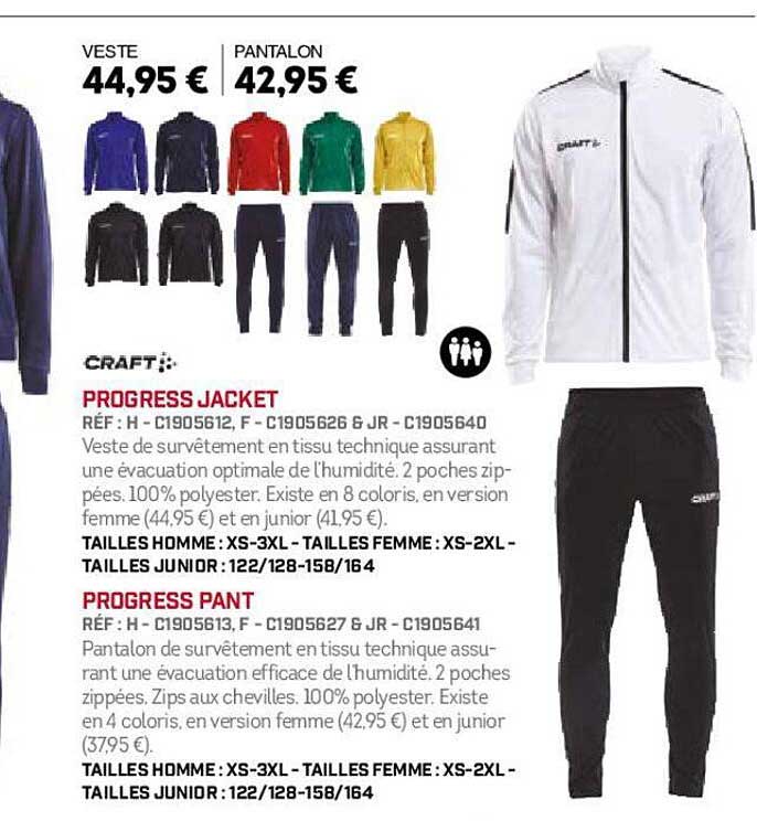 craft progress jacket, progress pant