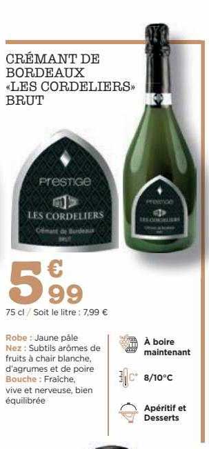 Crémant De Bordeaux «les Cordeliers» Brut