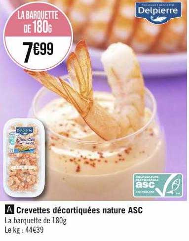 Crevettes Décortiquées Nature Asc