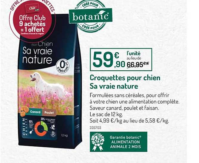 croquettes pour chien sa vraie nature