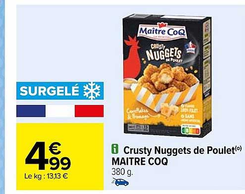 crusty nuggets de poulet maître coq