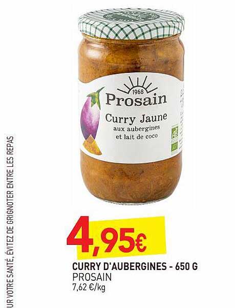 curry d'aubergines prosain - 650 g