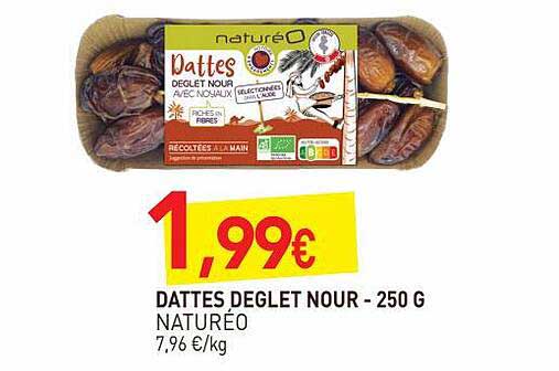 dattes deglet nour naturéo - 250 g