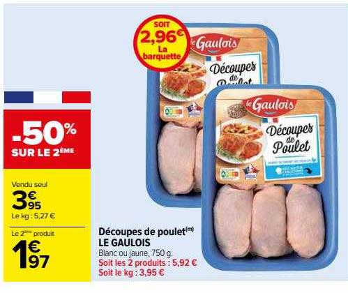 découpes de poulet le gaulois