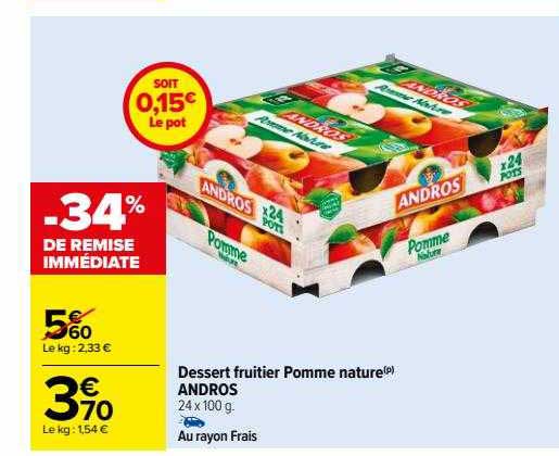 Dessert Fruitier Pomme Anture Andros