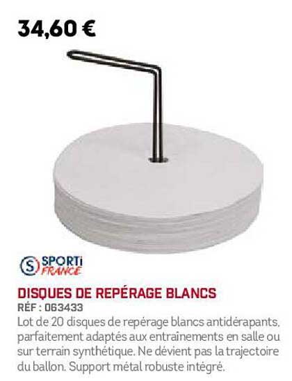 disques de repérage blancs sporti france