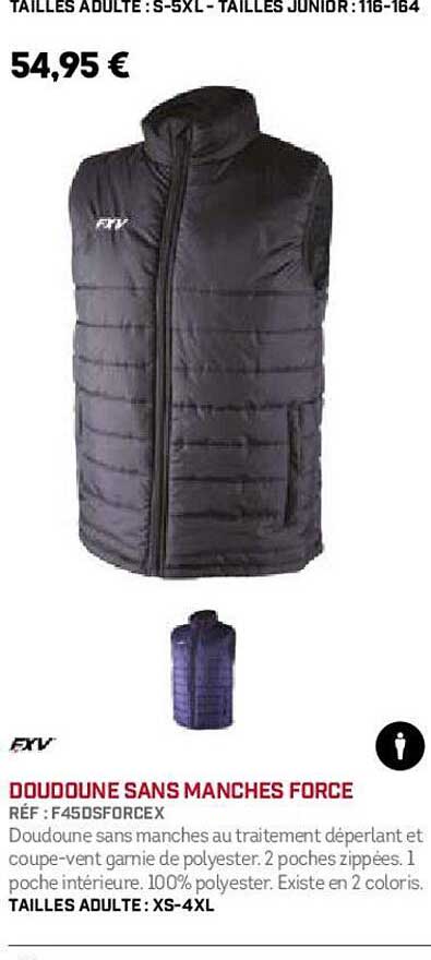 Doudoune Sans Manches Force Fxv