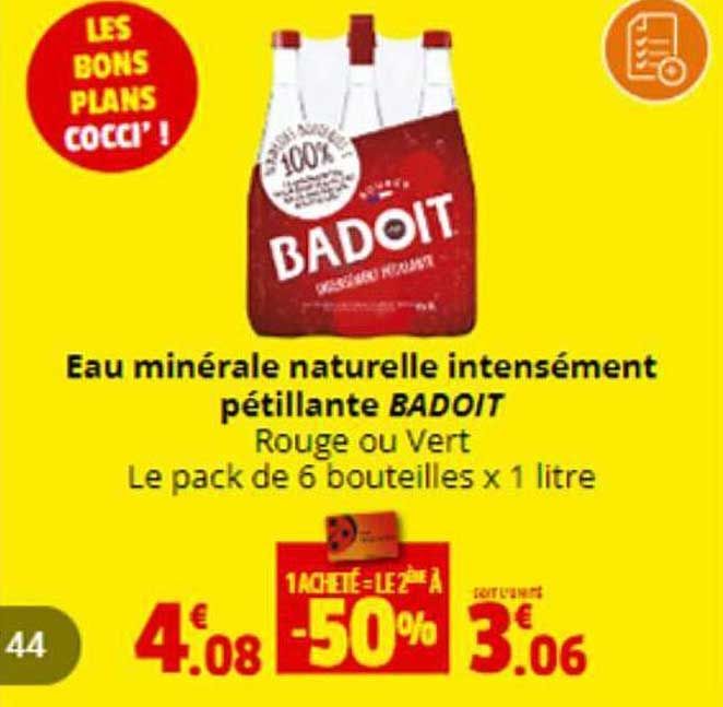 eau minérale naturelle intensément pétillante badoit
