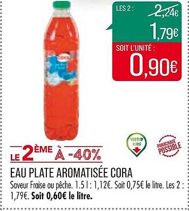 Eau Plate Aromatisée Cora