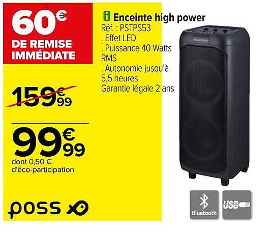 enceinte high power poss