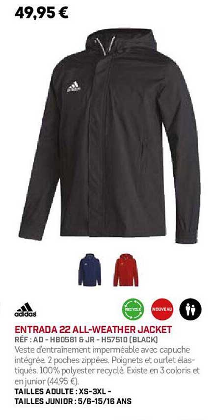 entrada 22 all-weather jacket adidas