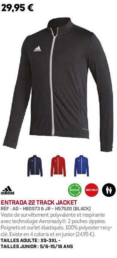 entrada 22 track jacket adidas