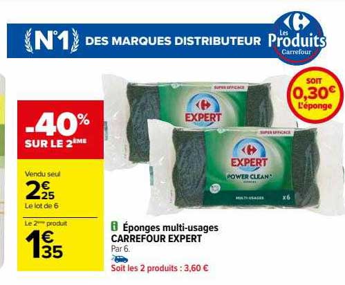 éponges multi-usages carrefour expert